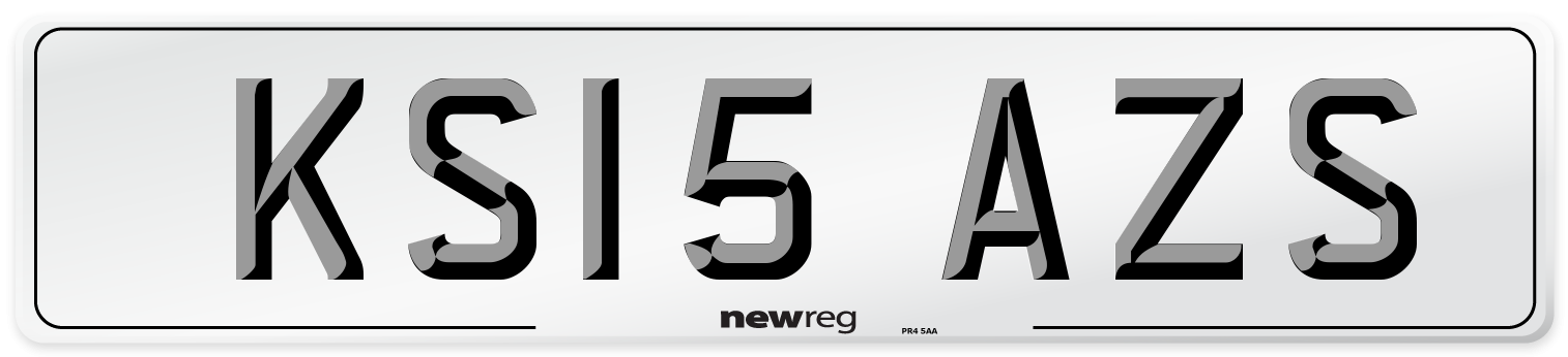 KS15 AZS Number Plate from New Reg